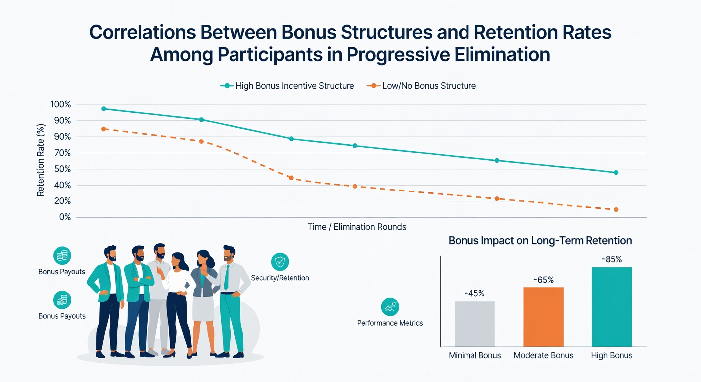 Diagramm zu Retentionsraten und Bonuswirkung in Eliminations-Events